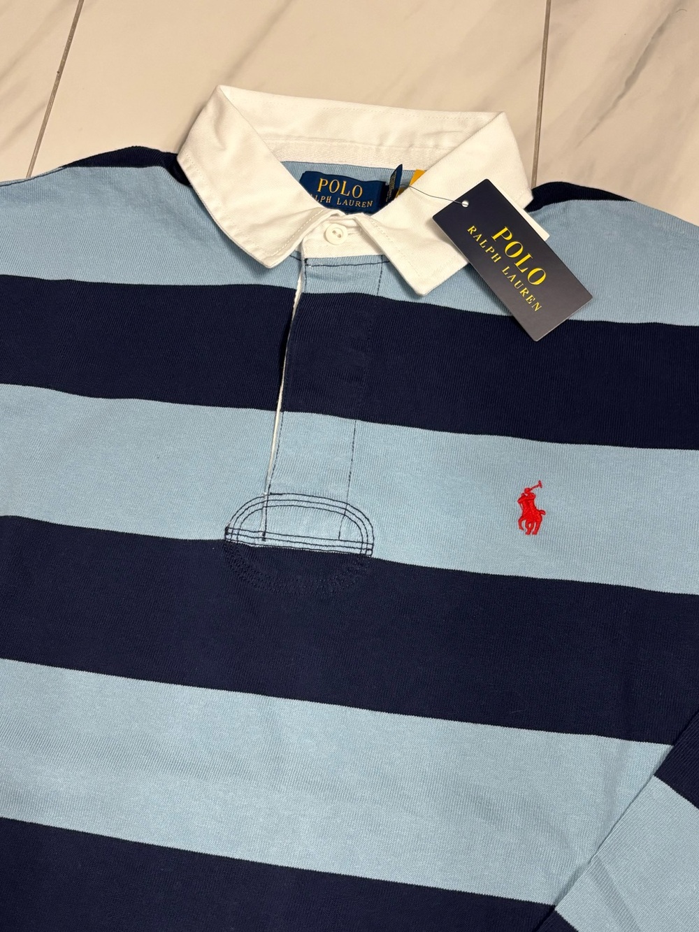 Men’s Polo Ralph Lauren Rugby Polo Long Sleeve Shirt - Picture 2 of 3